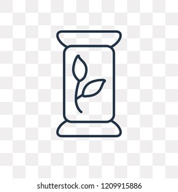 Seeds vector outline icon isolated on transparent background, high quality linear Seeds transparency concept can be used web and mobile