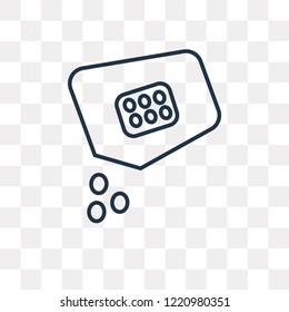 Seeds vector outline icon isolated on transparent background, high quality linear Seeds transparency concept can be used web and mobile