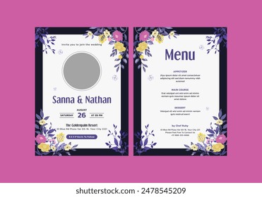Seedy Wedding Invitation Template Card