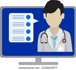 Consultar um médico para consultar sobre doenças on-line, fornecer aconselhamento médico via comunicação on-line para facilitar a conversa