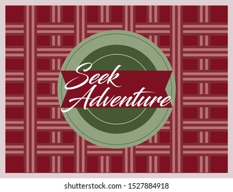 seek adventure, beautiful greeting card background or banner with vintagel theme. design illustration