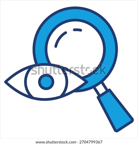 Seek Blue Icon Vector Illustration