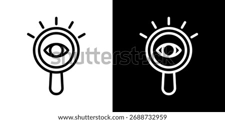 Seek Icon Of Line Black And White Style Vector Illustration
