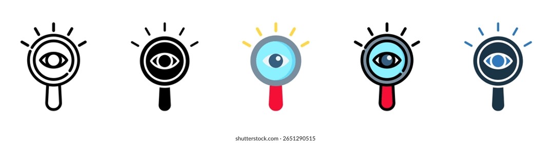 Seek Icon Multiple Style Vector Illustration