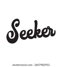 Seeker text on white background.