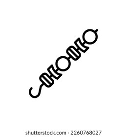 Icono de Seekh Kebab en vector. Logotipo