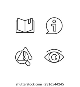 Seeking for answers pixel perfect linear icons set. Problem identification. Information and data. Planner. Customizable thin line symbols. Isolated vector outline illustrations. Editable stroke