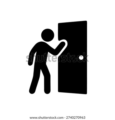 Seeking Entry Through Persistence Icon Isolated On White Background