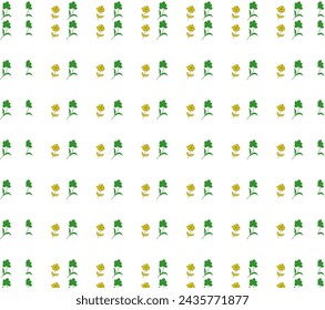 Seemless green and yellow floral pattern flowers pattern trendy patrren design 