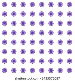 seemless repeating pattern purple floral pattern on white background 