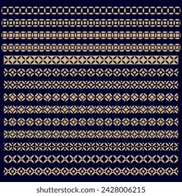 Seemless Set Tiling frame border Element isolated