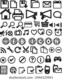 
It seems like you're asking for a description of web icons and how they are used. Web icons are small visual symbols used on websites and web applications to represent various functions, actions, or 