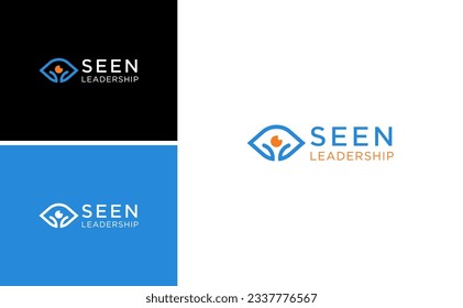Seen Leadership Logo. Eye Vision Vector. Training Development Logotype