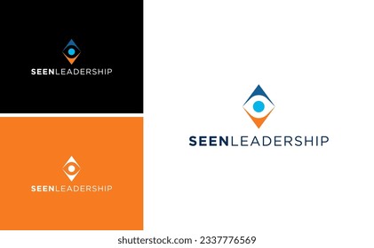 Seen Leadership Logo. Eye Vision Vector. Training Development Logotype