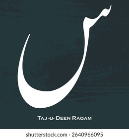 Seen Letter in Urdu Calligraphy Vector Illustration
