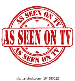 As seen on tv grunge rubber stamp on white, vector illustration