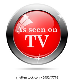 As seen on TV icon. Internet button on white background. 
