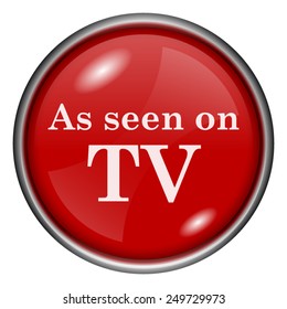 As seen on TV icon. Internet button on white background. 