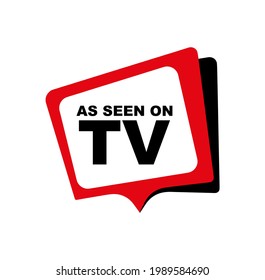 as seen on tv icon on white background