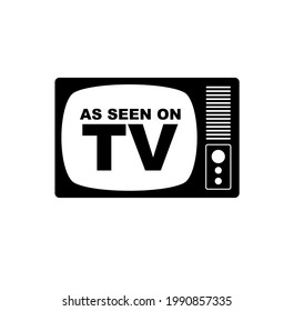 as seen on tv icon on white background