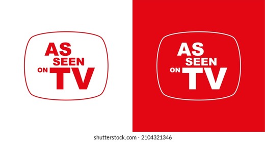 as seen on tv icon on white background