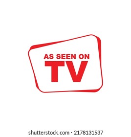 Seen On Tv Icon On White Stock Vector (Royalty Free) 2178131537 ...