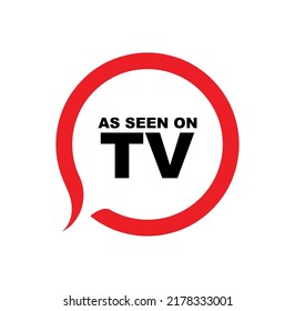 as seen on tv icon on white background