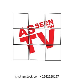 as seen on tv icon on white background