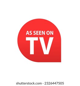 As seen on tv icon on white background, tv icon. Advertising Marketing Promotion. Vector illustration