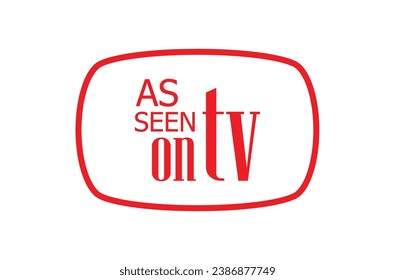 as seen on tv icon on white background