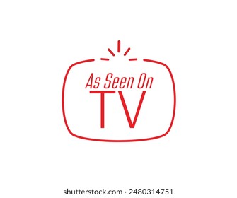 as seen on tv text information sign