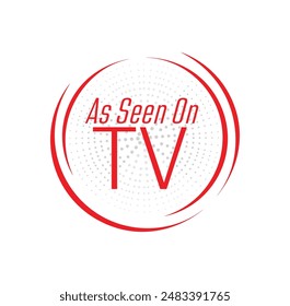 as seen on tv text information sign