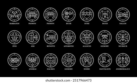 Seere Sear Seir King of the East Dictionnaire Infernal Ars Goetia Demon Hell Logo Icon Sign Symbol Emblem Badge Transparent No Background Vector EPS PNG Clip Art