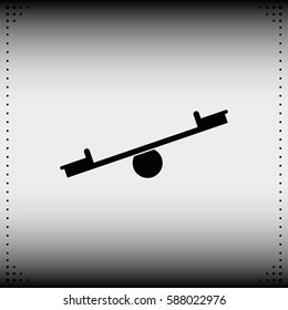 Seesaw flat icon.