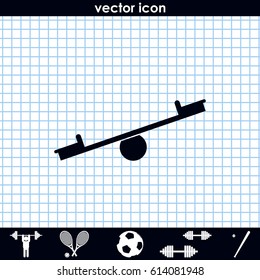 Seesaw flat icon.