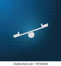 Seesaw flat icon.