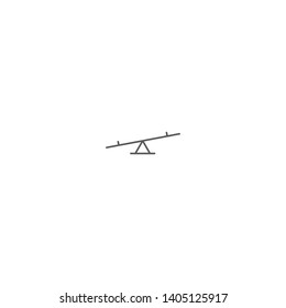 Seesaw game vector icon, isolated on white background