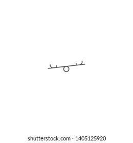 Seesaw game vector icon, isolated on white background