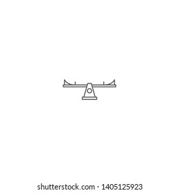 Seesaw game vector icon, isolated on white background