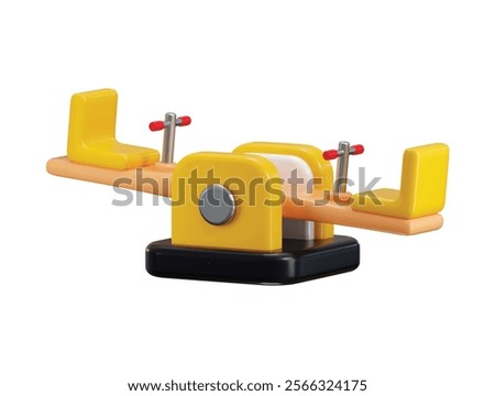 Seesaw icon 3d render vector illustration