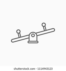 seesaw icon, balance swing vector