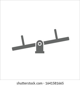 Seesaw icon, balance swing vector on white background