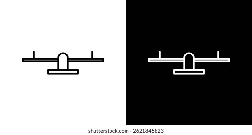 Seesaw icon concept stroke on white background