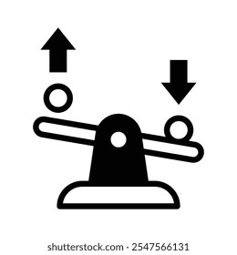 A seesaw icon demonstrating balance and play in physics