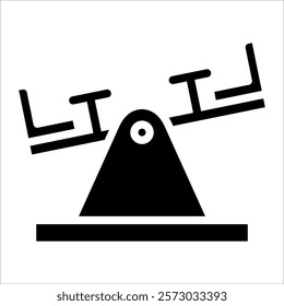 Seesaw Icon Element For Design
