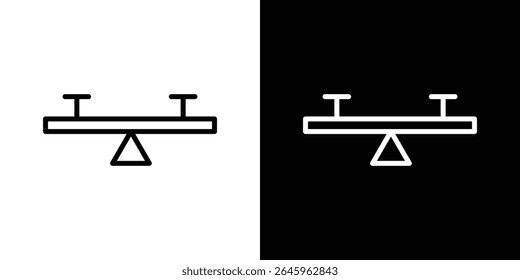 Seesaw icon Flat style logo vector. perfect for UI designs