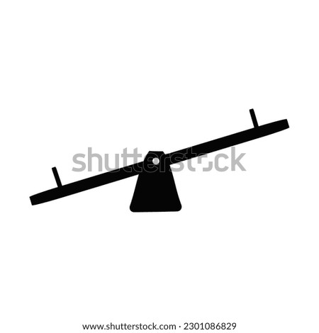 Seesaw icon isolated on white background. Playground icon. Vector illustration.
