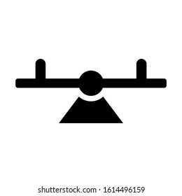 seesaw icon isolated sign symbol vector illustration - high quality black style vector icons
