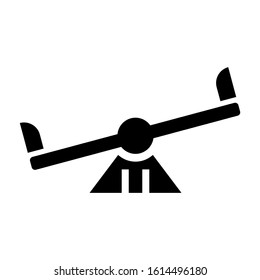 seesaw icon isolated sign symbol vector illustration - high quality black style vector icons
