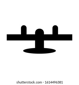 seesaw icon isolated sign symbol vector illustration - high quality black style vector icons
